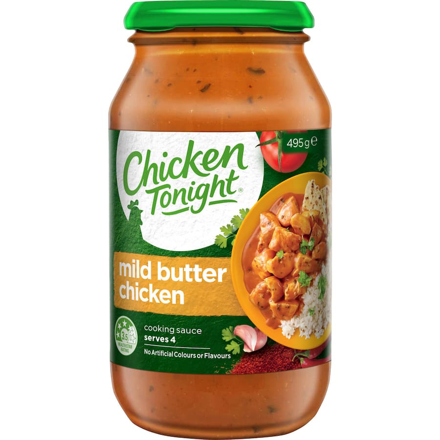 Indian Chicken Tonight Meal Base Butter Chicken Sauce Jar 495g