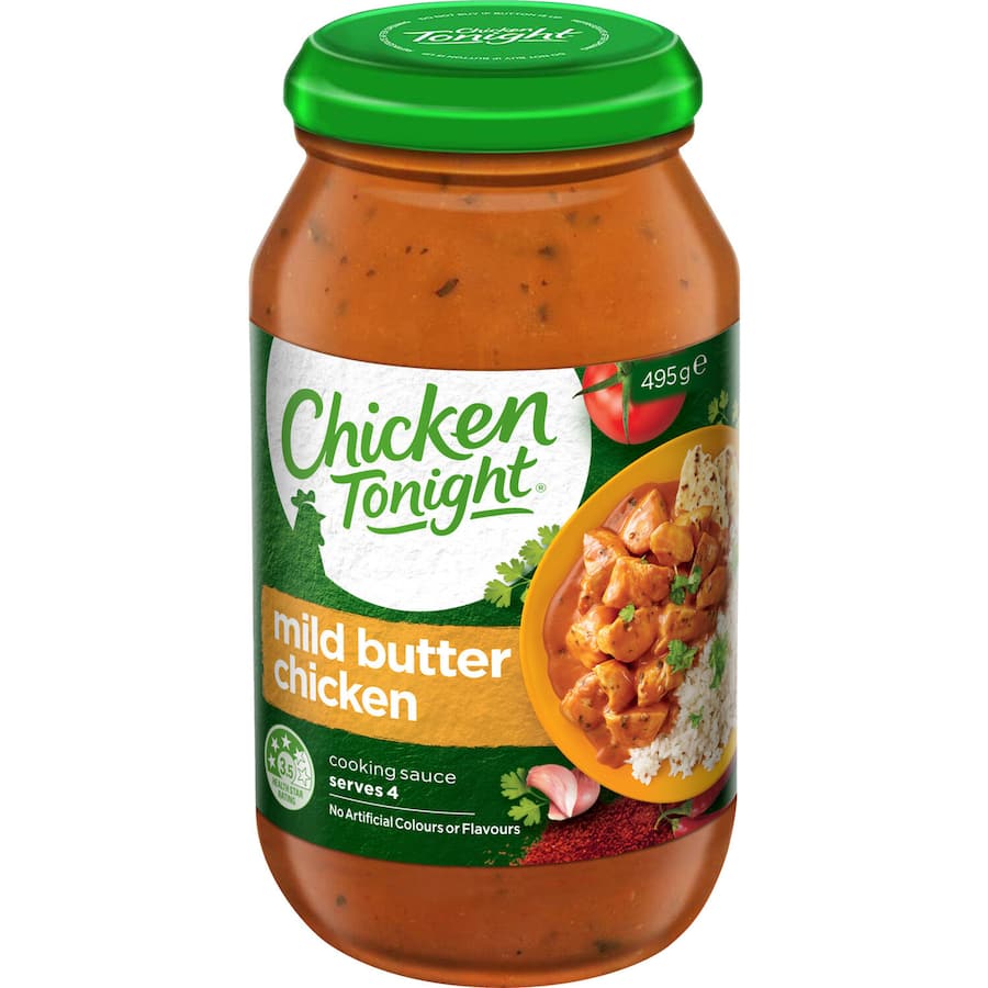 Indian Chicken Tonight Meal Base Butter Chicken Sauce Jar 495g