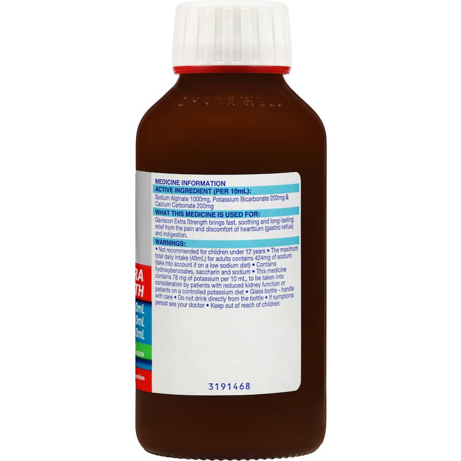 Gaviscon Extra Strength Liquid Heartburn & Indigestion Relief Peppermint 300mL