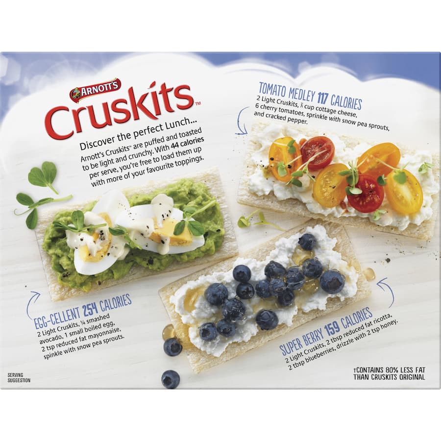 Arnotts Cruskits Light Crispbread Low Fat 125g