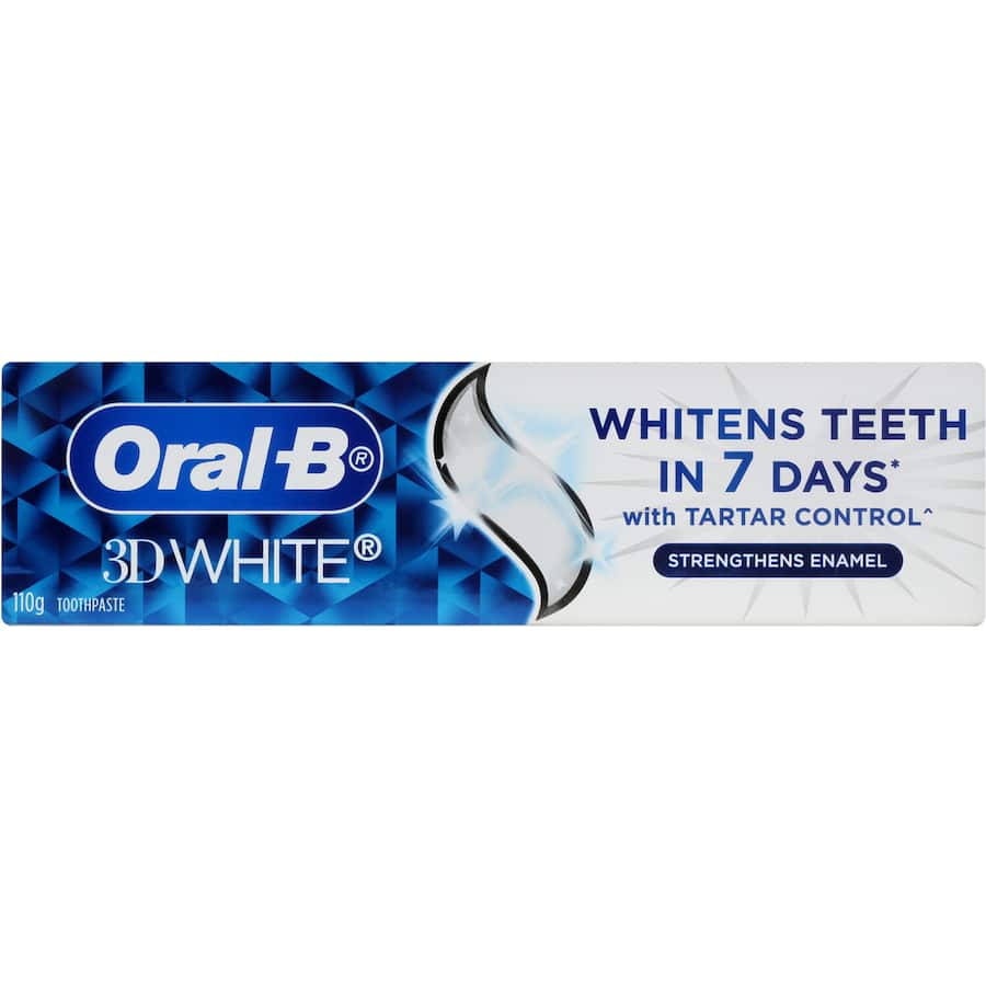 Oral B 3d White Toothpaste Strengthens Enamel 110g