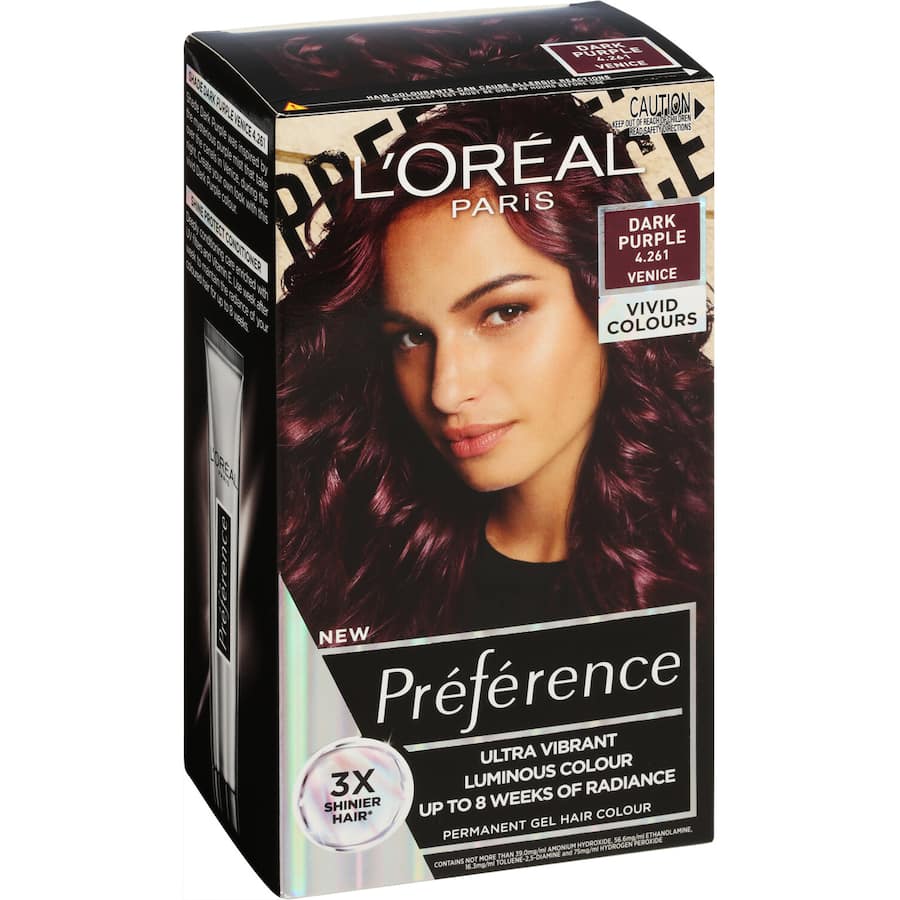 Loreal Preference Hair Colour Dark Purple 4.261 Venice 1pack