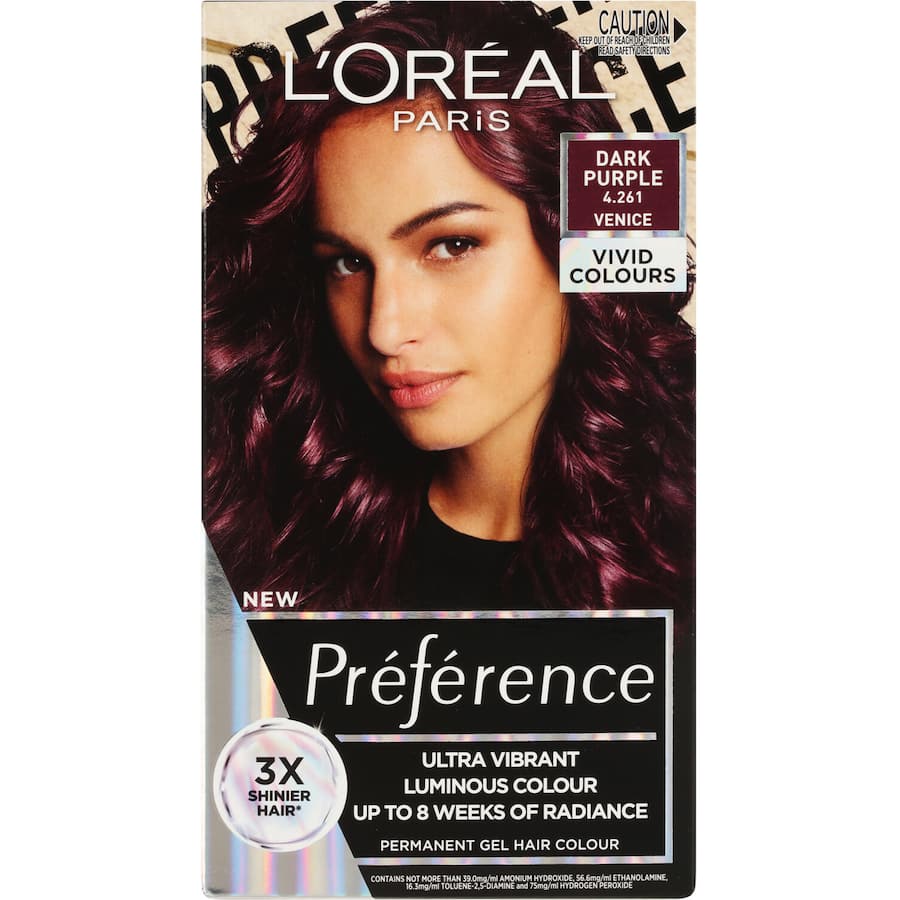 Loreal Preference Hair Colour Dark Purple 4.261 Venice 1pack