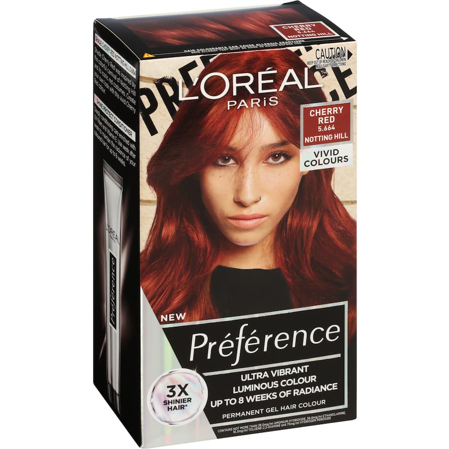 Loreal Preference Hair Colour Cherry Red 5.664 Notting Hill 1pack