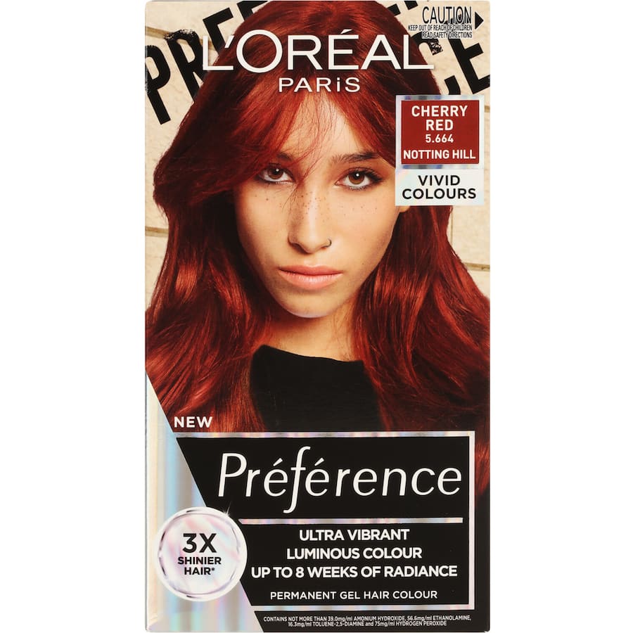 Loreal Preference Hair Colour Cherry Red 5.664 Notting Hill 1pack