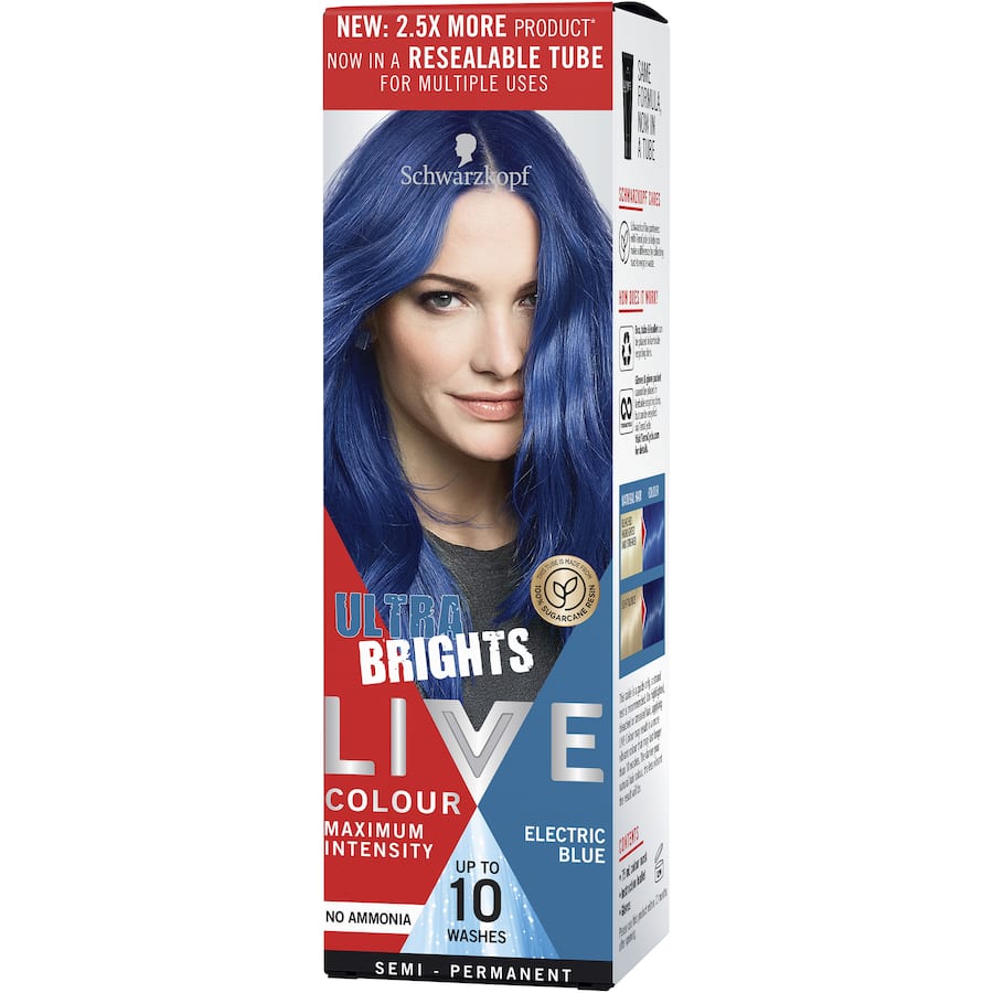Live Colour Ultra Brights Hair Colour Electric Blue 75mL
