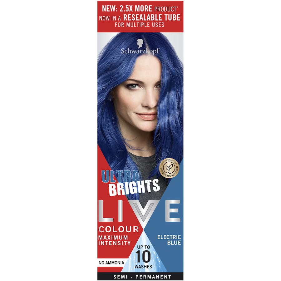 Live Colour Ultra Brights Hair Colour Electric Blue 75mL