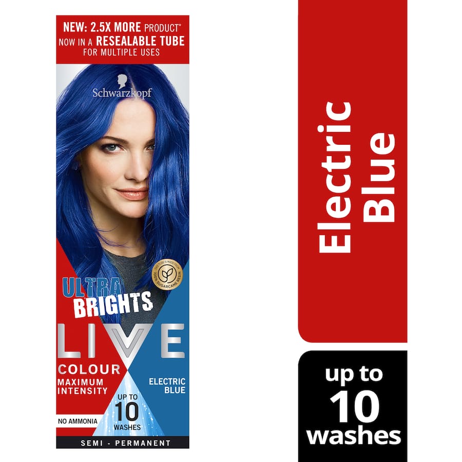 Live Colour Ultra Brights Hair Colour Electric Blue 75mL