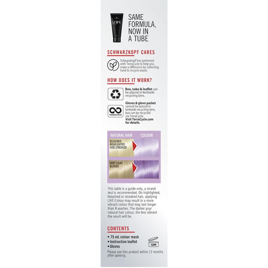 Live Colour Pastels Hair Colour Lilac Blush 75mL