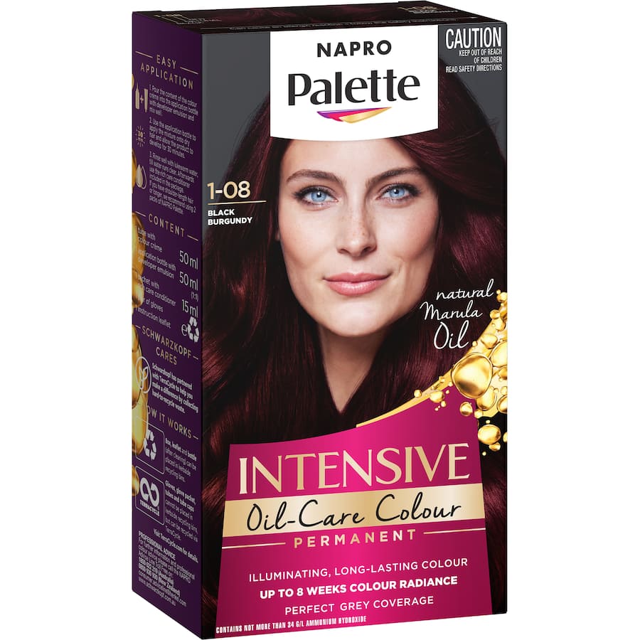 Napro Palette Hair Colour Burgundy Black 1-08 1pack