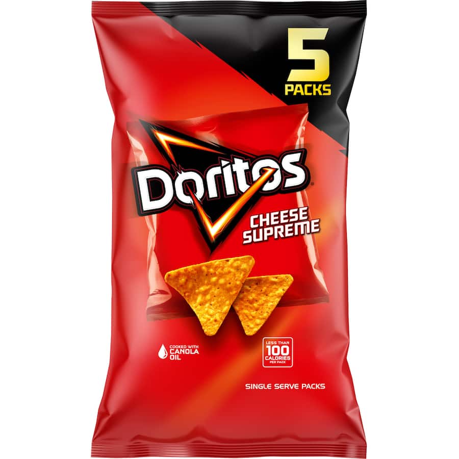 Doritos Multipack Corn Chips Supreme Cheese 90g 5pack