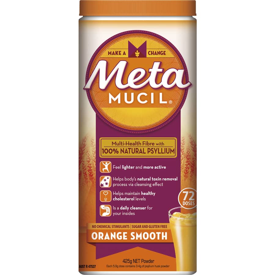 Metamucil Dietary Supplement Orange 425g 72pack
