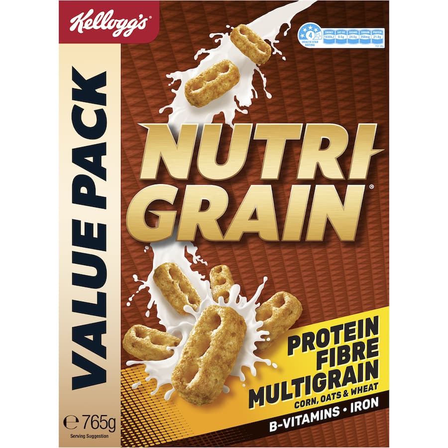 Kellogg's Nutrigrain Cereal Protein Fibre Multigrain 765g