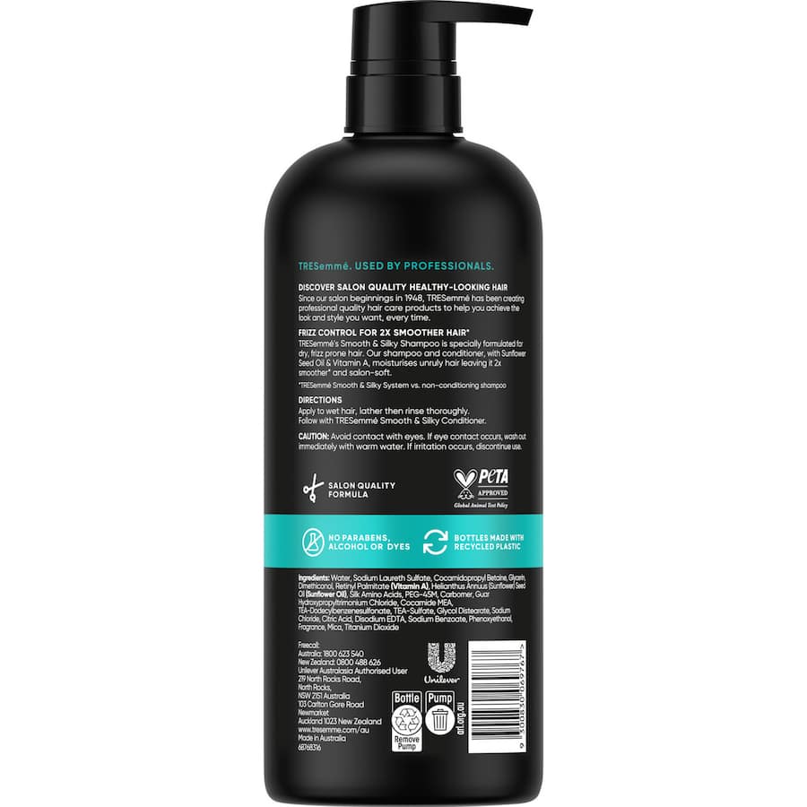 Tresemme Smooth & Silky Shampoo With Sunflower Oil & Vitamin A 940mL