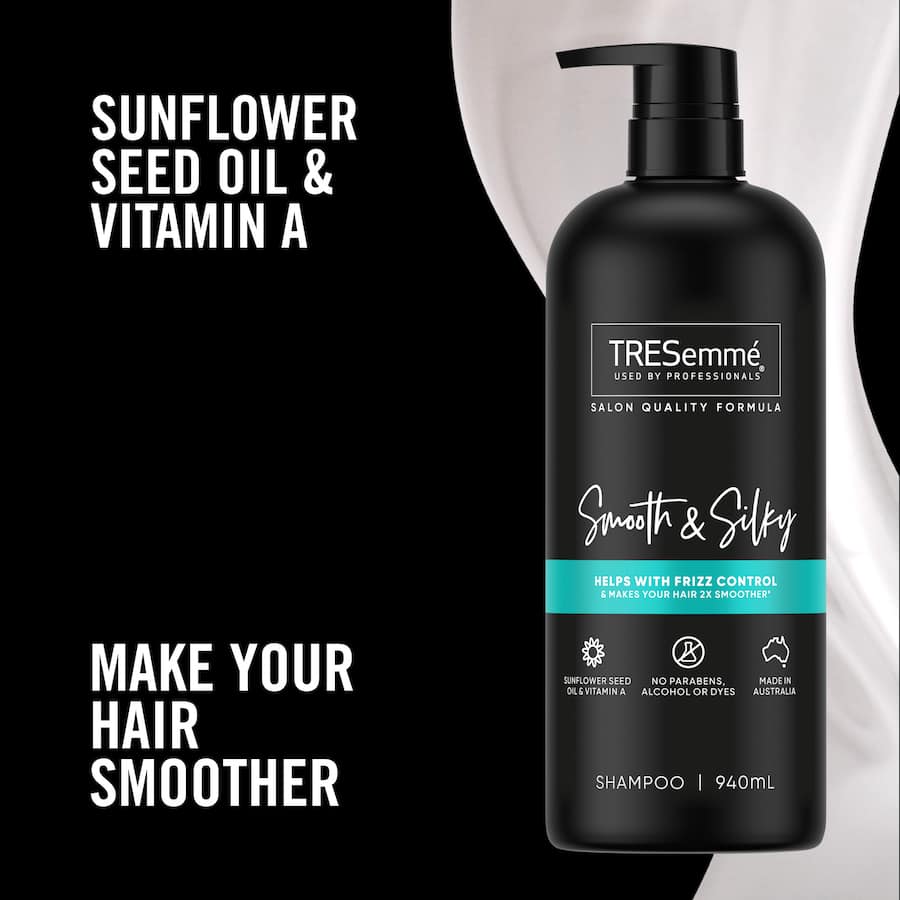 Tresemme Smooth & Silky Shampoo With Sunflower Oil & Vitamin A 940mL