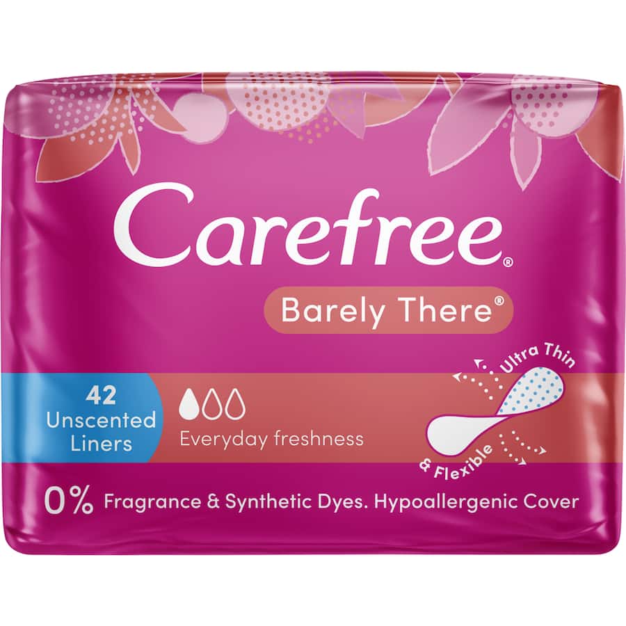 Carefree Barely There Panty Liners Breathable 42pack