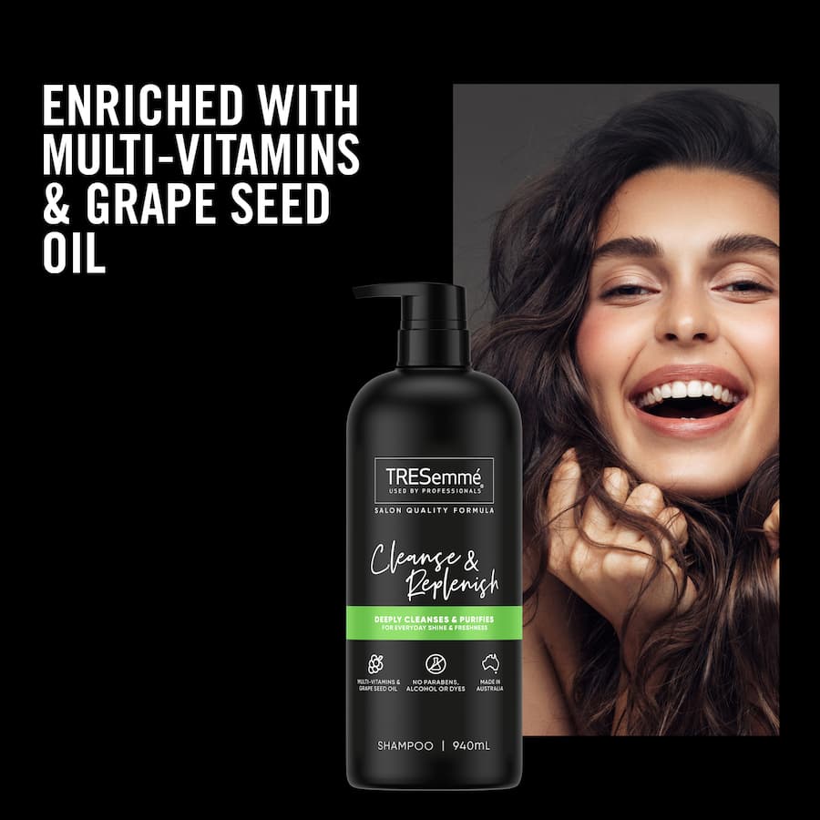 Tresemme Cleanse & Replenish Shampoo With Grape Seed Oil 940mL