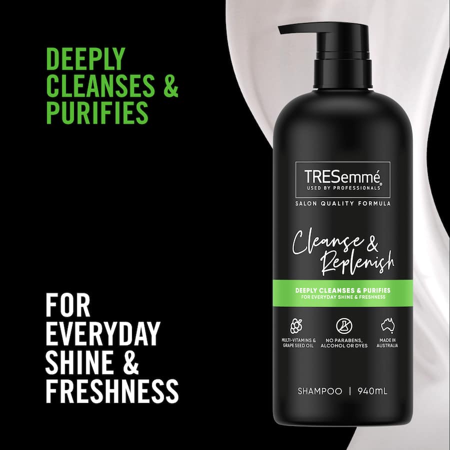 Tresemme Cleanse & Replenish Shampoo With Grape Seed Oil 940mL