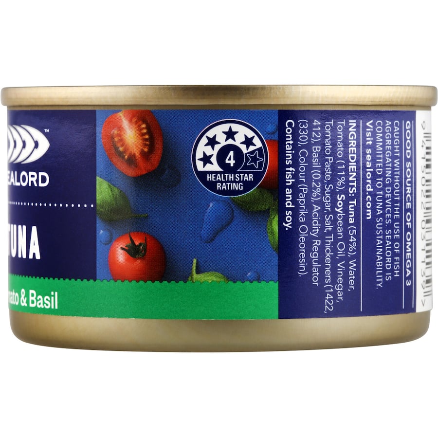 Sealord Sensations Tuna Tomato & Basil Tear tab can 95g