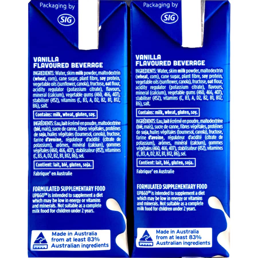 Sanitarium Up & Go Liquid Breakfast Vanilla Ice 6pk 250mL