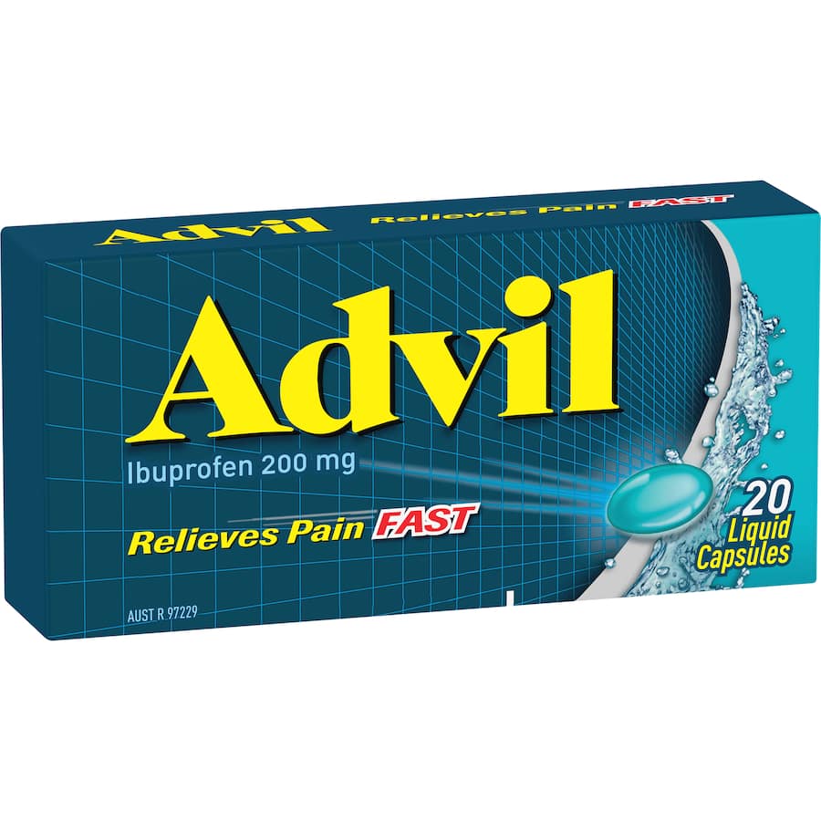 Advil Ibuprofen Pain & Fever Relief Liquid Capsules 20pack