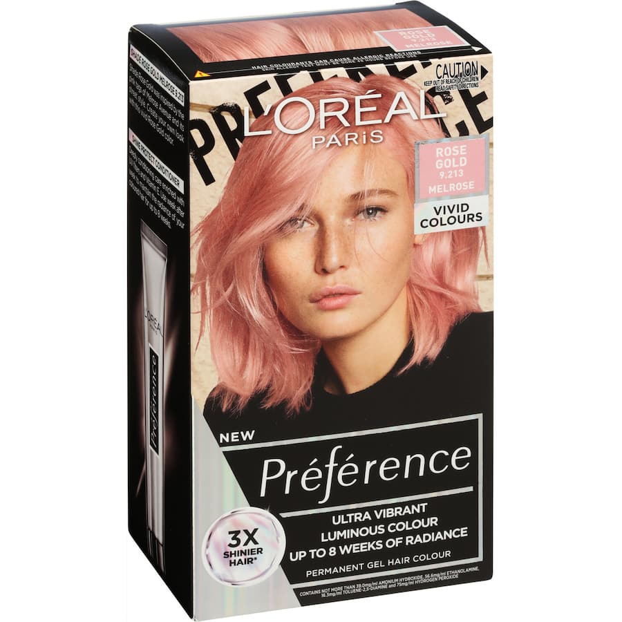 Loreal Preference Hair Colour Rose Gold 9.213 Melrose 1pack