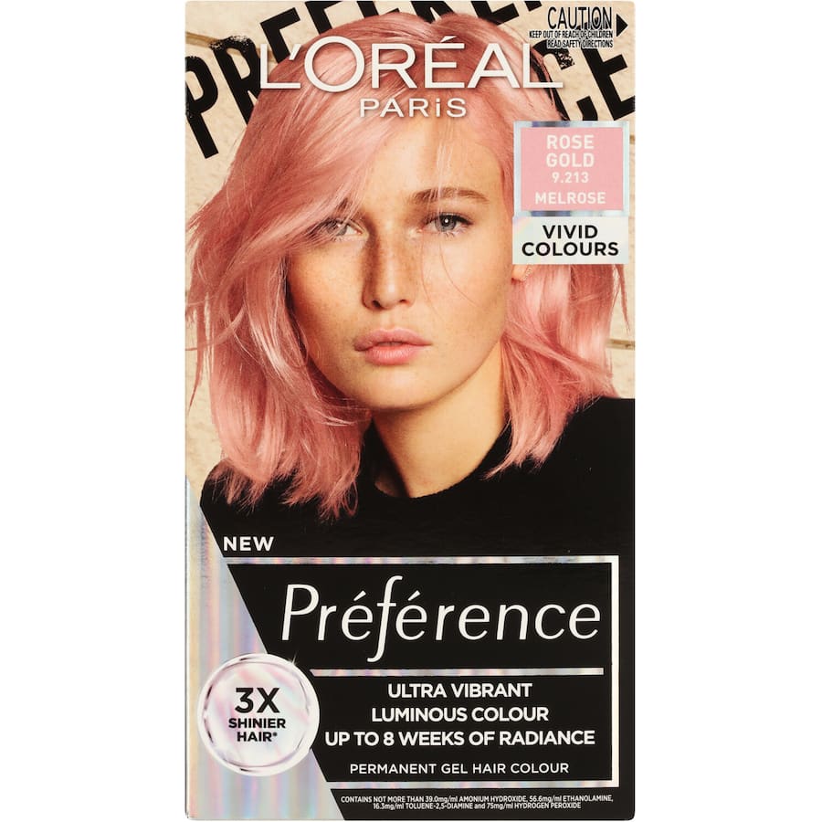 Loreal Preference Hair Colour Rose Gold 9.213 Melrose 1pack