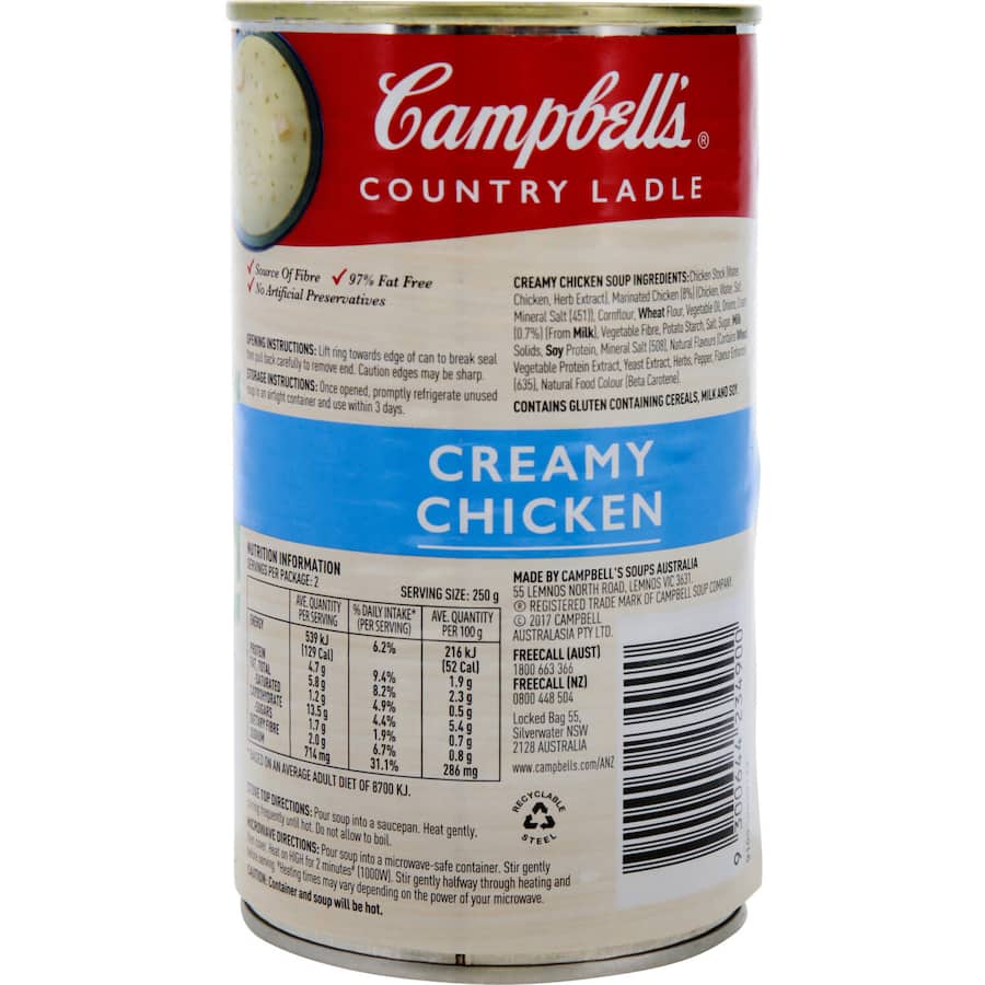 Campbell's Country Ladle Soup Creamy Chicken Canned 500g