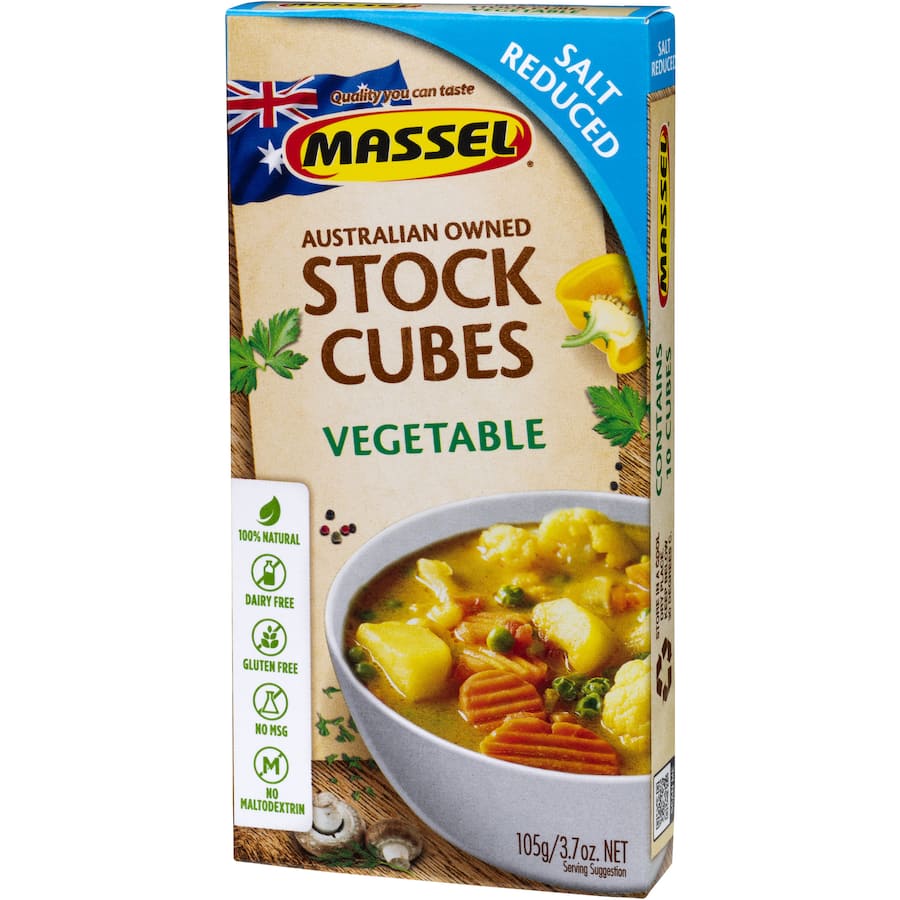 Massel Ultra Vegetable Stock Cubes Salt Reduced 105g