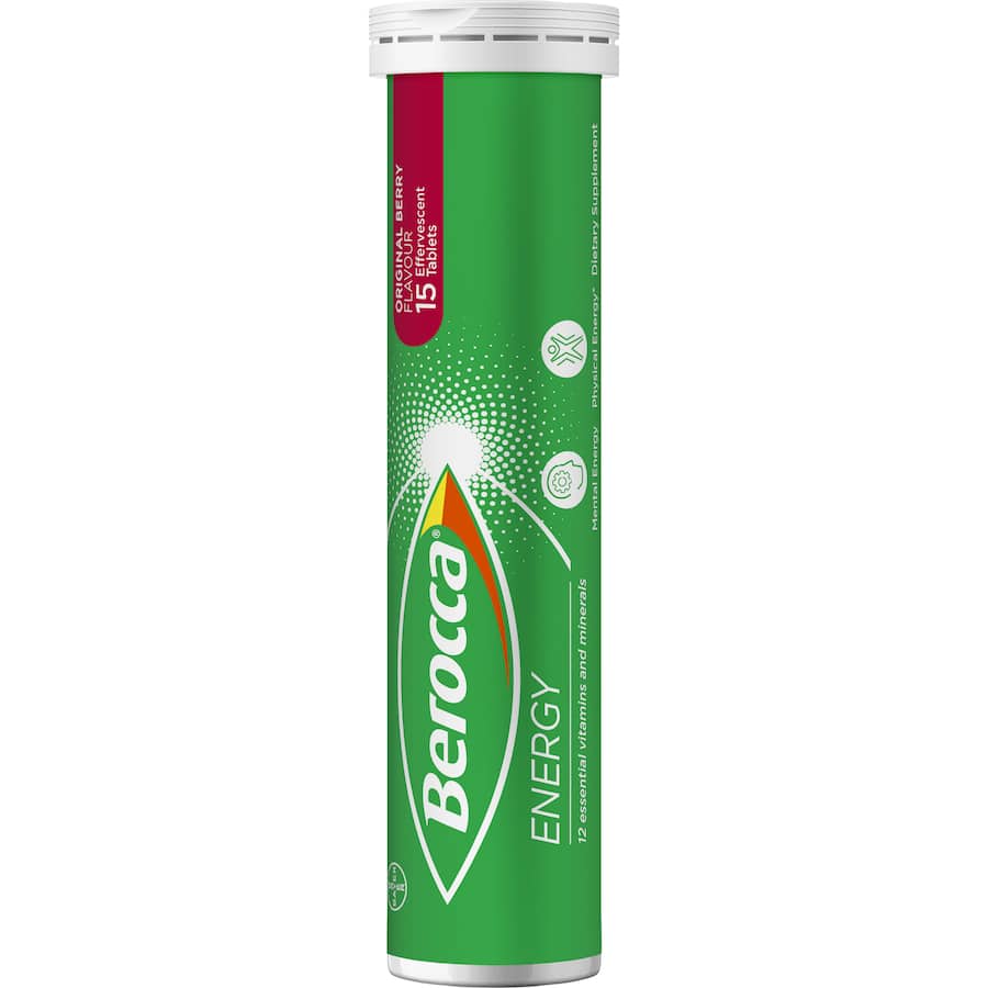 Berocca Energy Effervescent Tablets Vitamin C Original Berry 30pack
