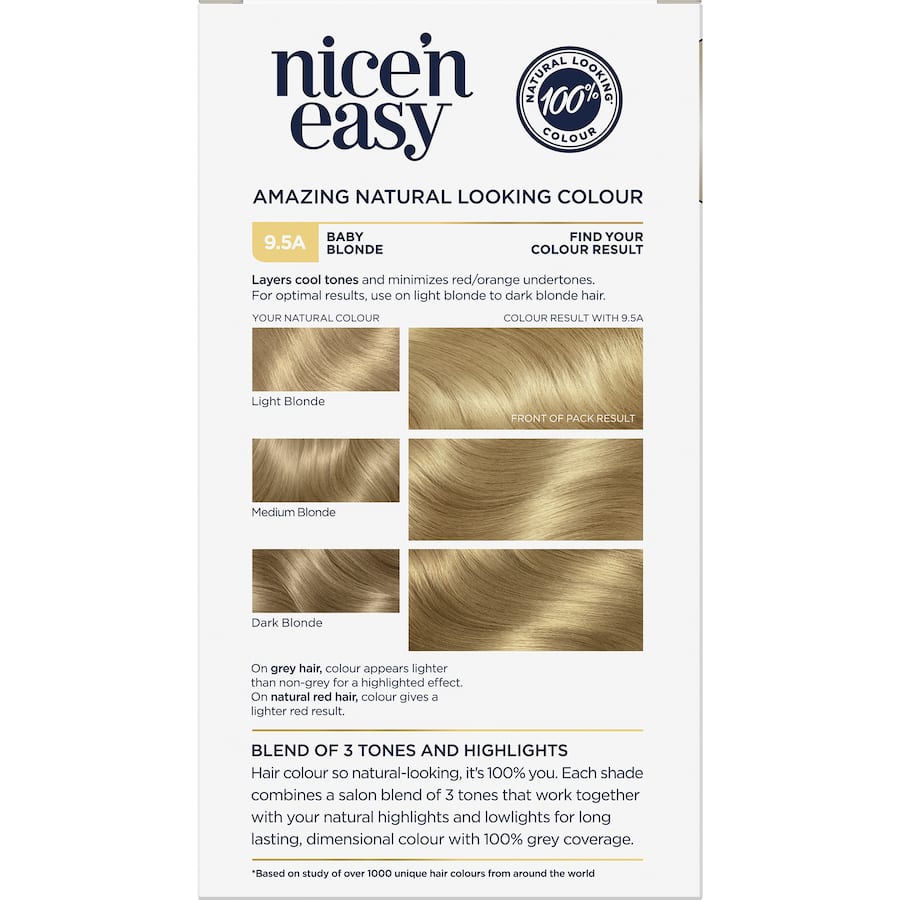 Clairol Nice N Easy Hair Colour Baby Blonde 9.5a 1pack