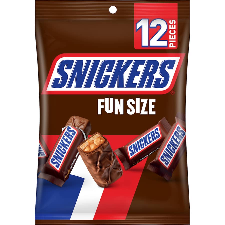 Snickers Chocolate Sharepack Fun Size 180g bag 12pack