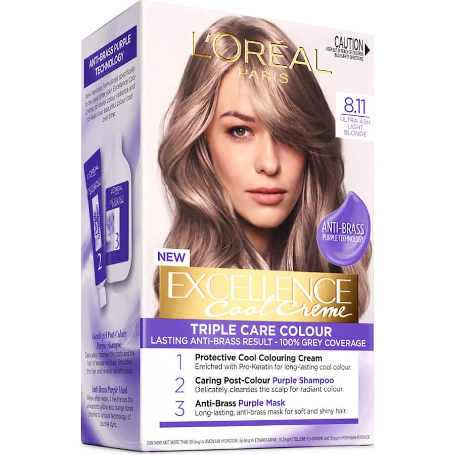 Loreal Excellence Cool Hair Colour Ultra Ash Light Blonde 8.11 1pack