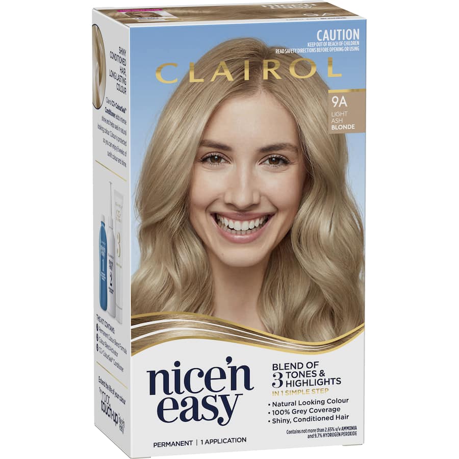 Clairol Nice N Easy Hair Colour Light Ash Blonde 9a 1pack