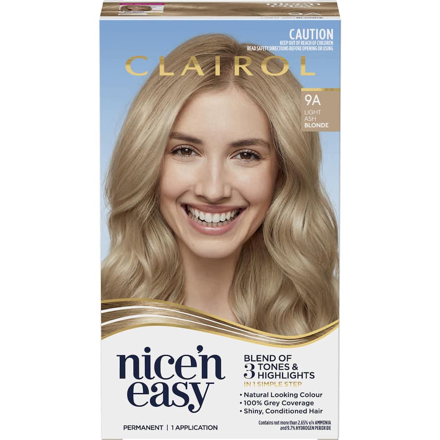 Clairol Nice N Easy Hair Colour Light Ash Blonde 9a 1pack
