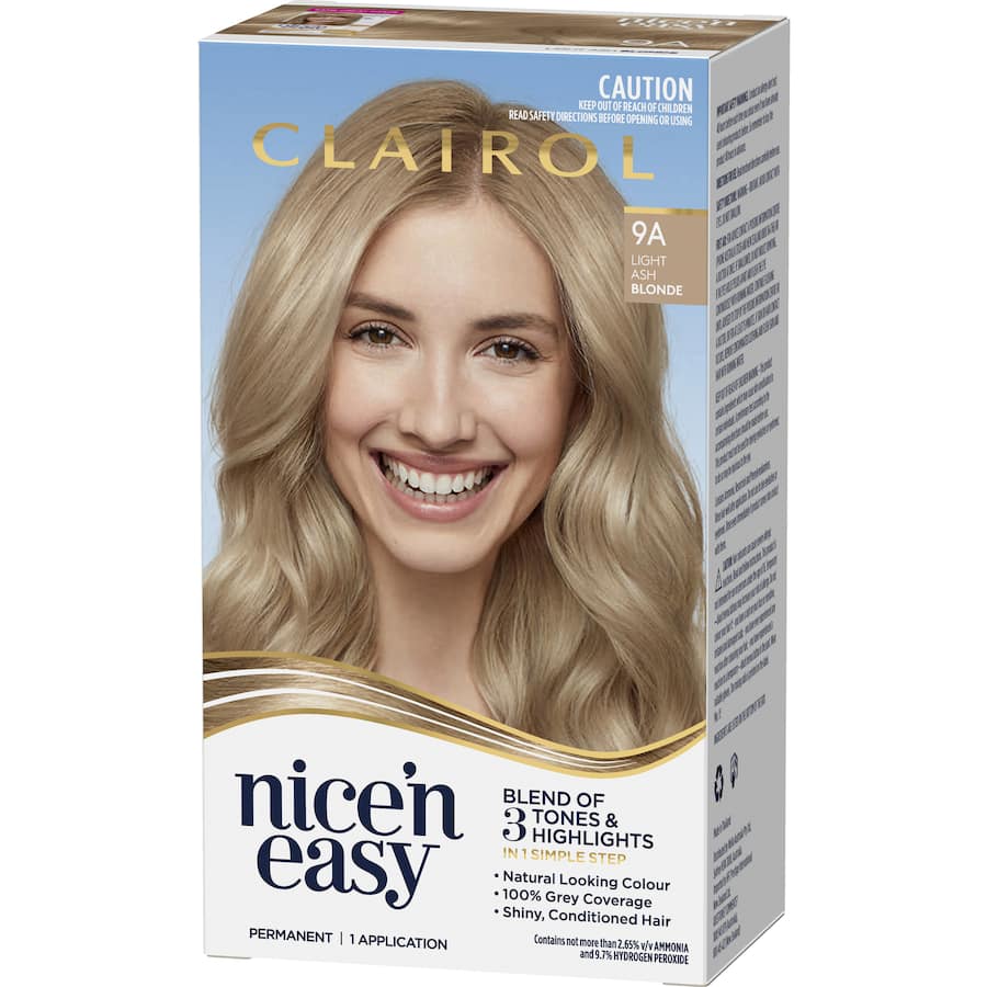 Clairol Nice N Easy Hair Colour Light Ash Blonde 9a 1pack