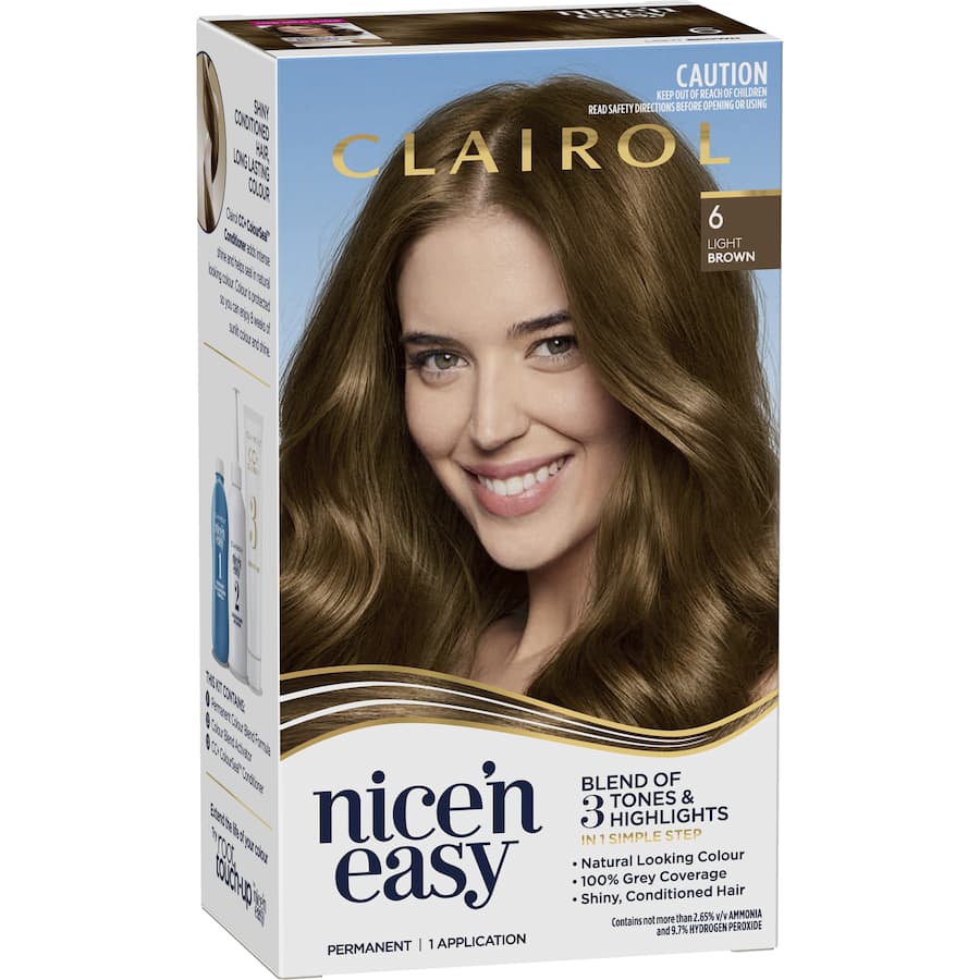 Clairol Nice N Easy Hair Colour Light Brown 6 1pack