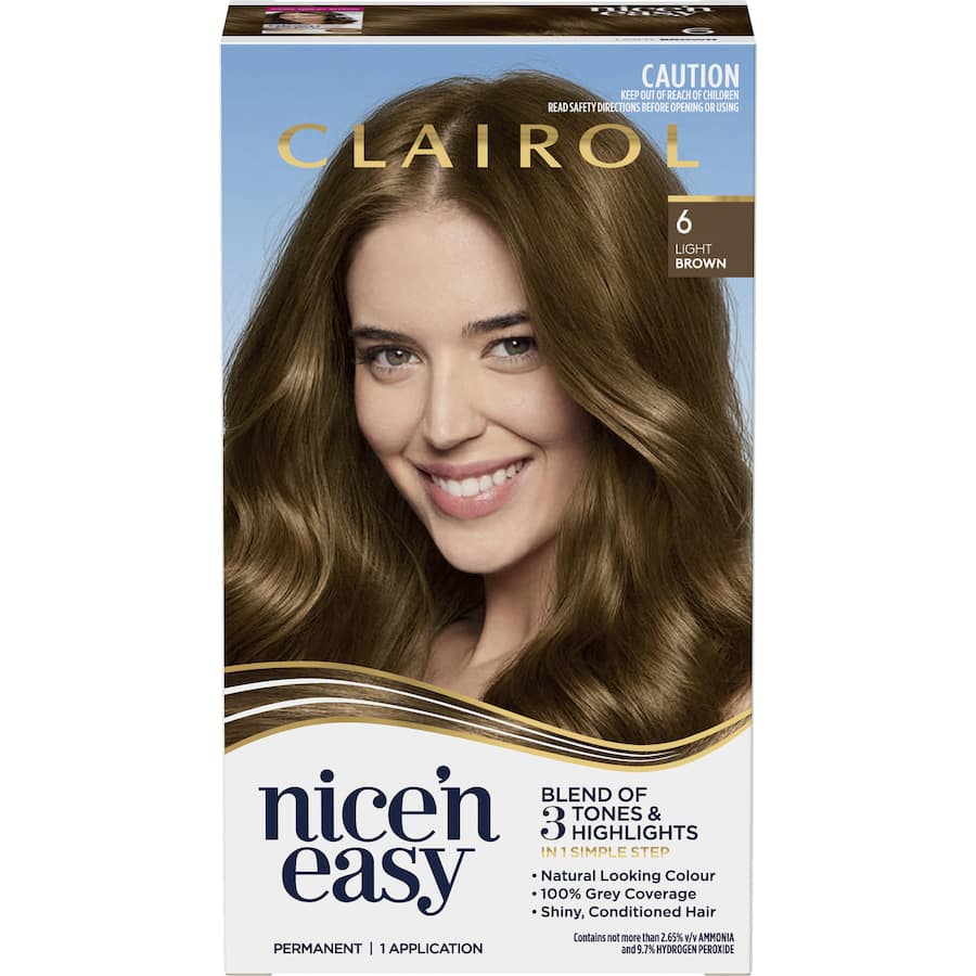 Clairol Nice N Easy Hair Colour Light Brown 6 1pack