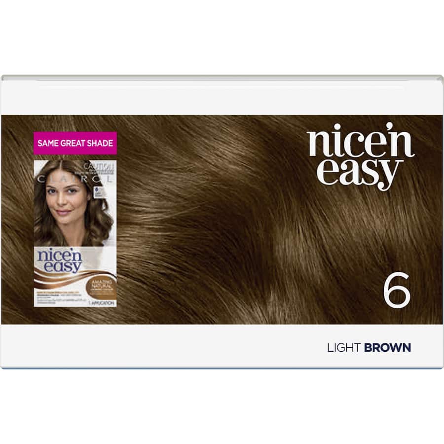 Clairol Nice N Easy Hair Colour Light Brown 6 1pack
