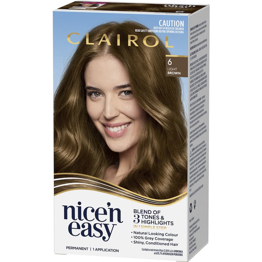 Clairol Nice N Easy Hair Colour Light Brown 6 1pack