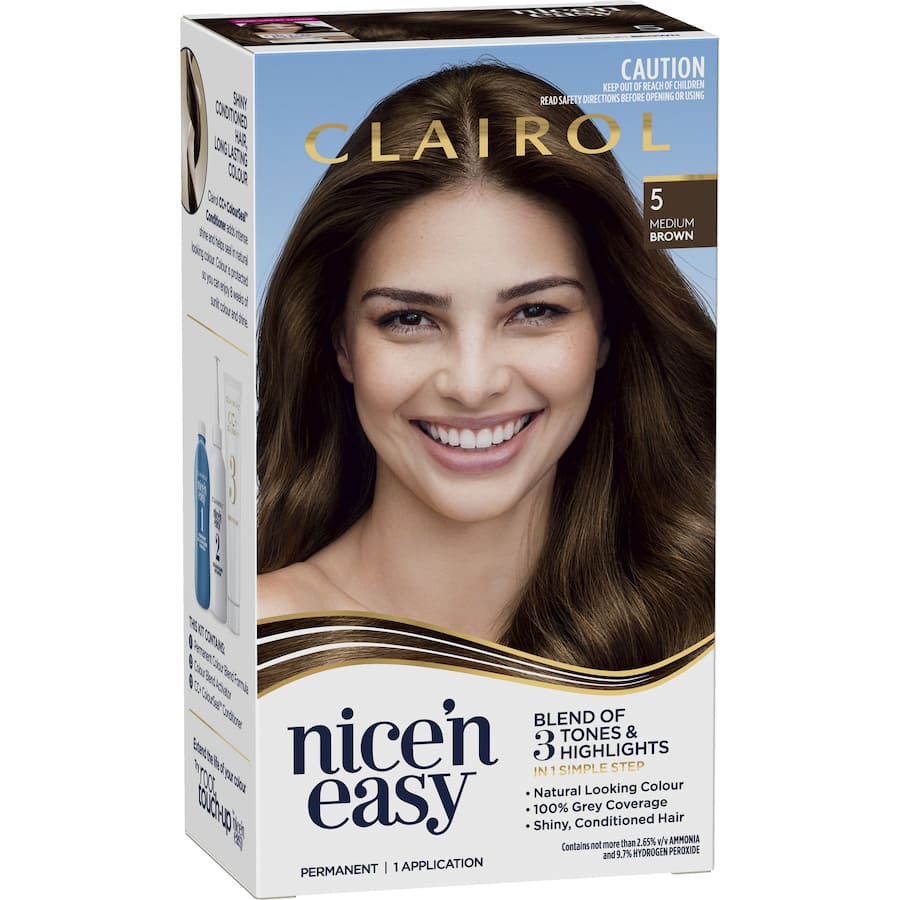 Clairol Nice N Easy Hair Colour Medium Brown 5 1pack