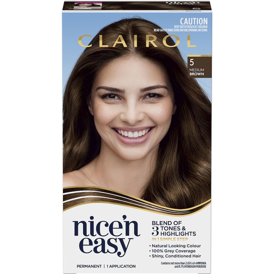 Clairol Nice N Easy Hair Colour Medium Brown 5 1pack