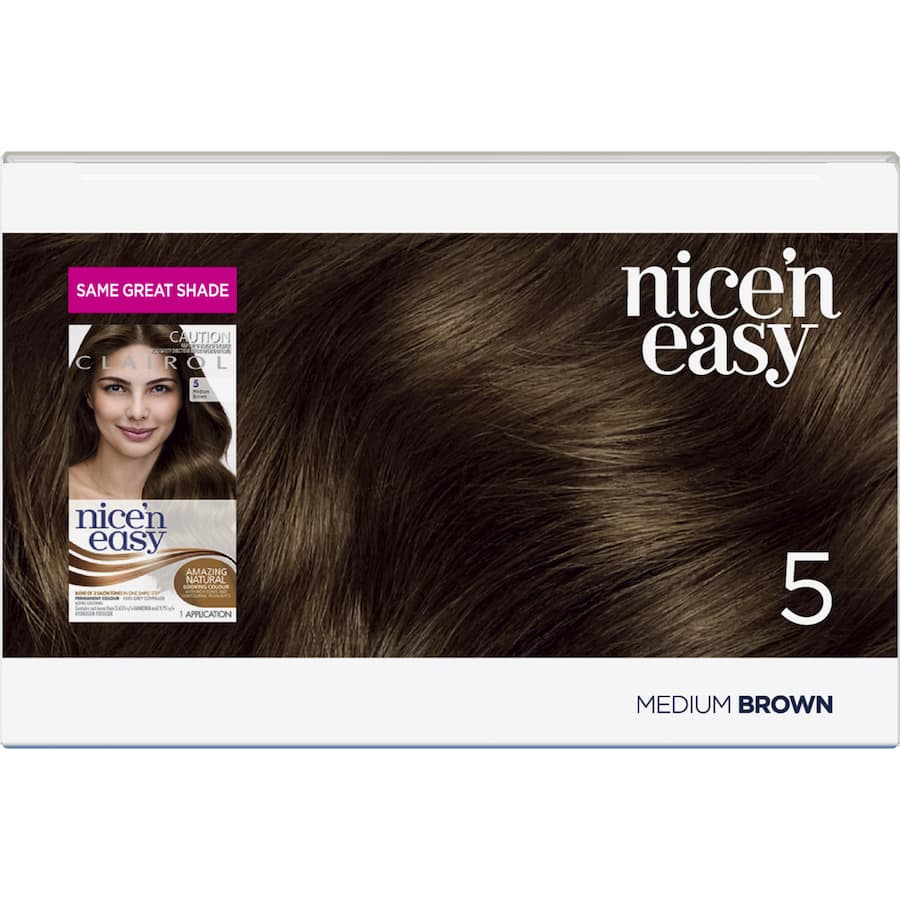 Clairol Nice N Easy Hair Colour Medium Brown 5 1pack