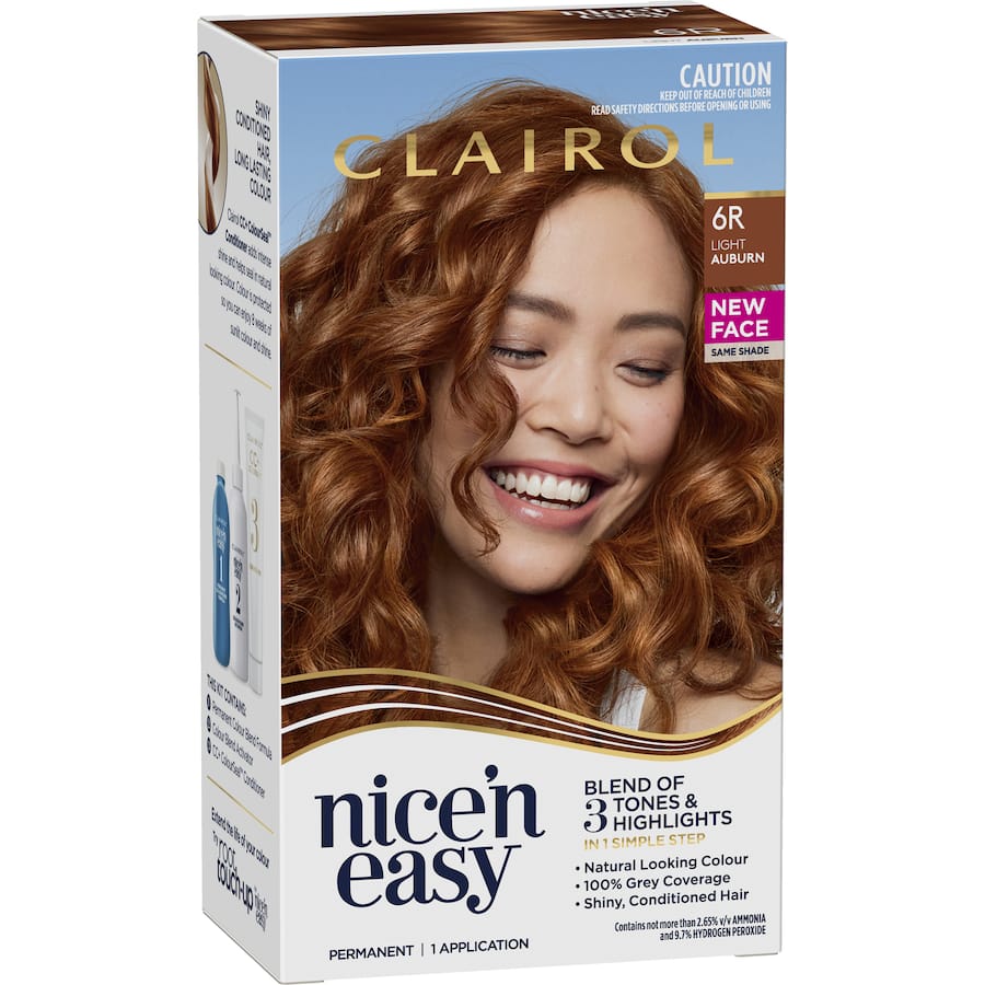 Clairol Nice N Easy Hair Colour Light Auburn 6r 1pack