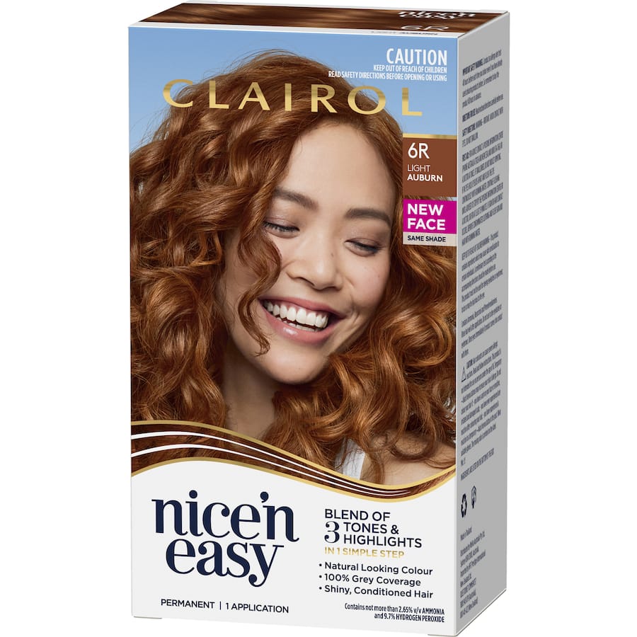 Clairol Nice N Easy Hair Colour Light Auburn 6r 1pack