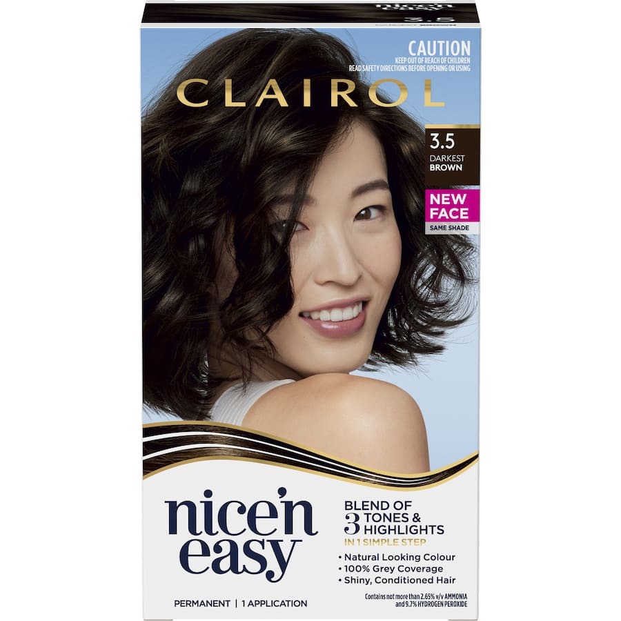 Clairol Nice N Easy Hair Colour Darkest Brown 3.5 1pack
