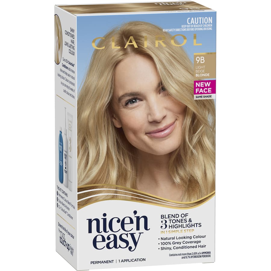 Clairol Nice N Easy Hair Colour Light Beige Blonde 9b 1pack