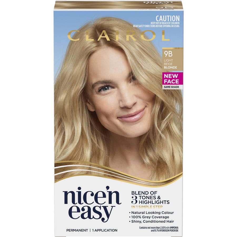 Clairol Nice N Easy Hair Colour Light Beige Blonde 9b 1pack