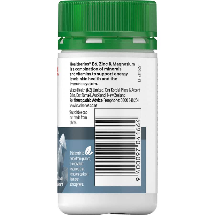 Healtheries Vitamin B6 Zinc&magnesium Zinc & Magnesium Tablets 90pack