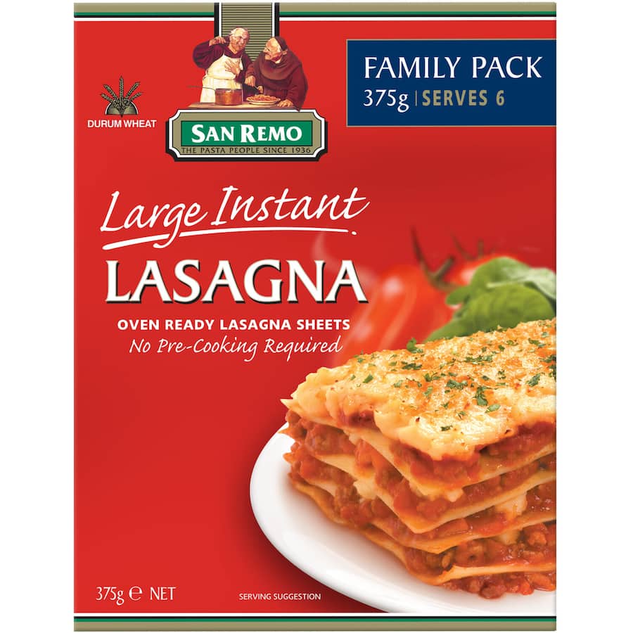 San Remo Pasta Lasagne Sheets 375g